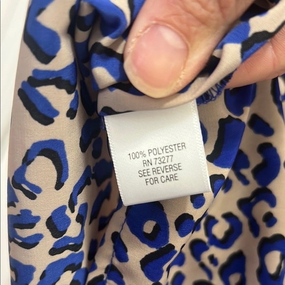 Dana Buchman Womens XL Blue Leopard Print Women's Top - Picture 5 of 5